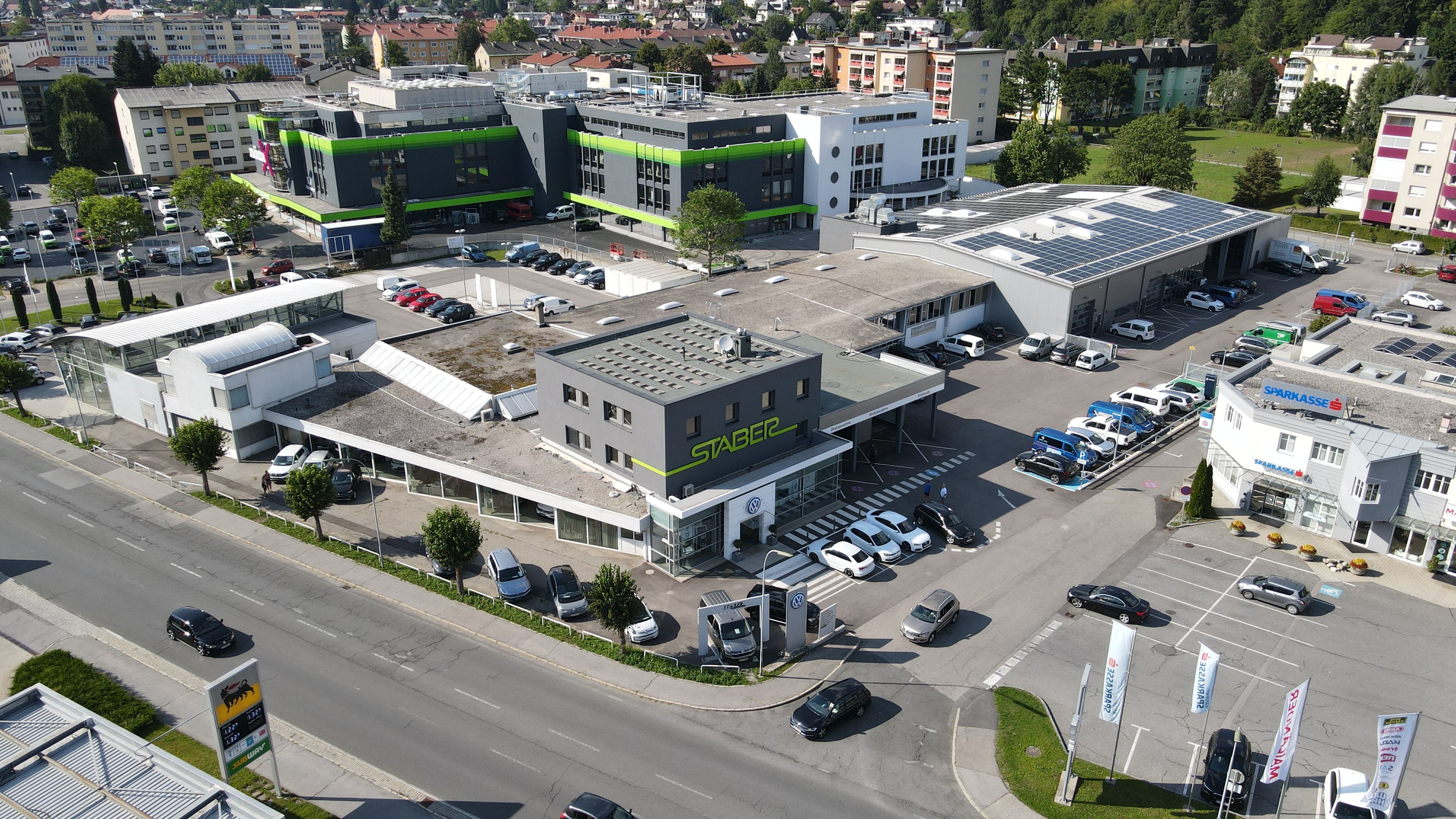 Autohaus Staber Gebäude von oben